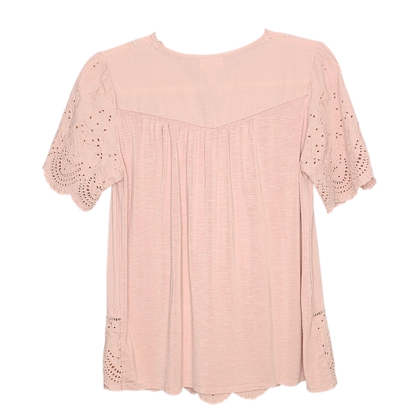 Knox Rose Eyelet Embroidered Boho Top, Size Small, GUC - Picture 3 of 7